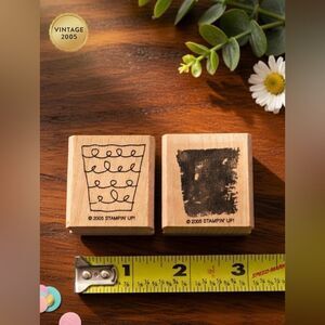 Stampin' Up! Wooden Stamps with Black Designs